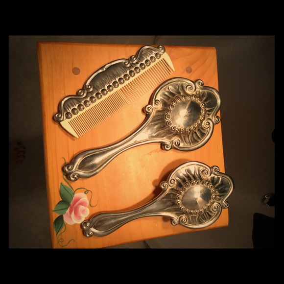 International Silver Company Other Vintage Vanity Silver Mirrorbrushcomb Set Poshmark